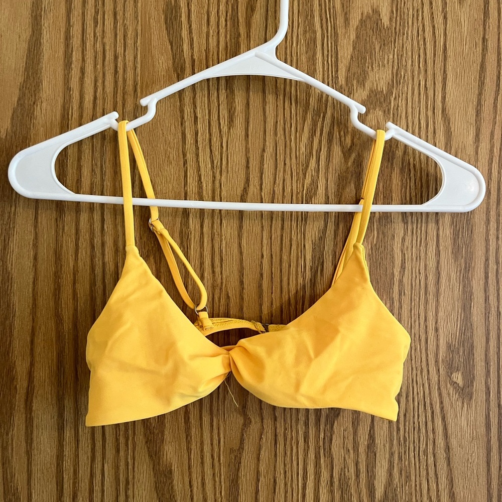 Yellow swimsuit top